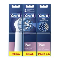 CEPILLO DENTAL ELECTRICO RECAMBIO ORAL-B SENSITIVE CLEAN 6 CABEZALES