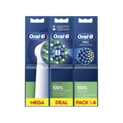 CEPILLO DENTAL ELECTRICO RECAMBIO ORAL-B CROSS ACTION 6 CABEZALES DE RECAMBIO