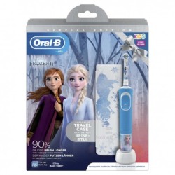 CEPILLO DENTAL ELECTRICO RECARGABLE INFANTIL ORAL-B KIDS FROZEN II CON ESTUCHE DE VIAJE