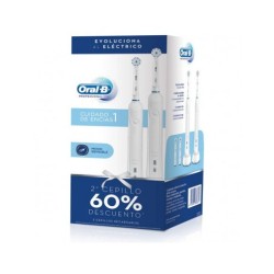 CEPILLO DENTAL ELECTRICO RECARGABLE ORAL-B PRO1 CUIDADO DE ENCIAS DUPLO